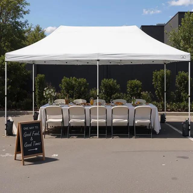 Alt view image 2 of 6 - 10X20ft Tents for Parties Pop Up Canopy with Sidewalls Wedding Tent for Outdoor Backyard Party Heavy Duty Ez Up Canopy Walls with Windows Waterproof