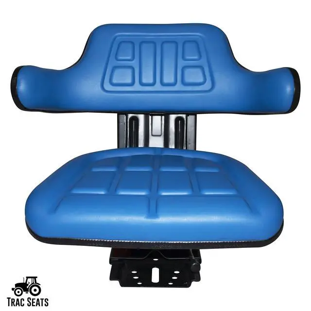 Alt view image 3 of 6 - BLUE WAFFLE STYLE UNIVERSAL TRACTOR SUSPENSION SEAT FITS FORD/NEW HOLLAND 6000 6600 6610 7000 7100 7200 7600 7610 7700 (SAME DAY SHIPPING - Delivers in 1-4 Business days)