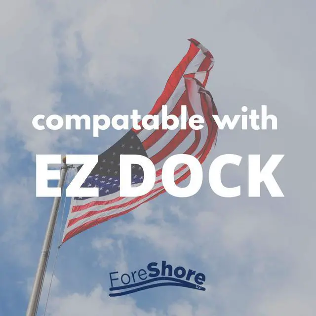 Alt view image 4 of 5 - Aluminum Flag Pole Bracket - Use Only with EZ Dock Interlocking System. Holds up to a 2" Diameter Flag Pole. Set Screw Holds Pole in Place. Connectors, Flag and Flag Pole Sold Separately