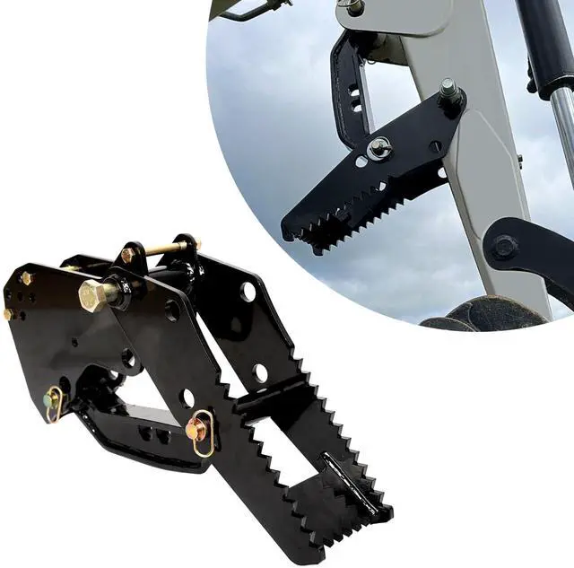 Main image of Universal Backhoe Thumb Excavator Attachment Fit for 3.25" Boom Width Compatible with Kubota Woods Mahindra Deere JD Claw Tractor Black Powder Coated Steel Bolt On Durable Heavy Duty