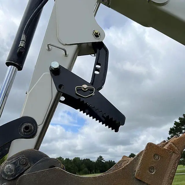 Alt view image 5 of 6 - Universal Backhoe Thumb Excavator Attachment Fit for 3.25" Boom Width Compatible with Kubota Woods Mahindra Deere JD Claw Tractor Black Powder Coated Steel Bolt On Durable Heavy Duty