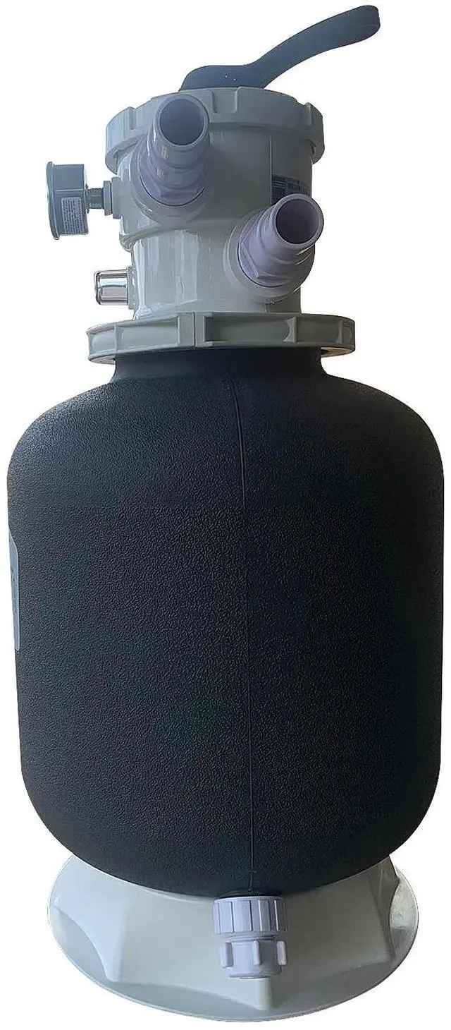 Alt view image 2 of 6 - 14 in Pool Sand Filter 75 lb - Above Ground up to 3500 Gal - 6-Way Multiport Valve - 0.5 HP Compatible - Polypropylene - Tank Only
