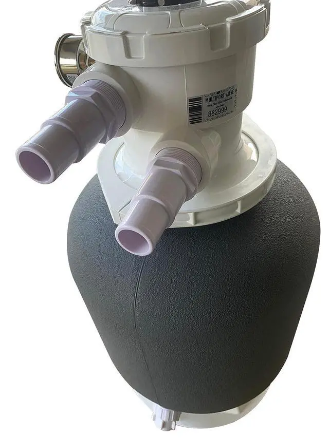 Alt view image 3 of 6 - 14 in Pool Sand Filter 75 lb - Above Ground up to 3500 Gal - 6-Way Multiport Valve - 0.5 HP Compatible - Polypropylene - Tank Only