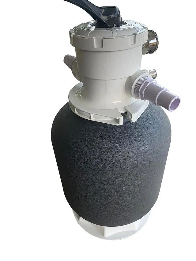 Alt view image 4 of 6 - 14 in Pool Sand Filter 75 lb - Above Ground up to 3500 Gal - 6-Way Multiport Valve - 0.5 HP Compatible - Polypropylene - Tank Only