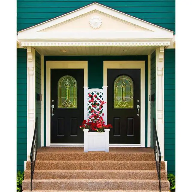 Alt view image 3 of 3 - Kensington 23"W x 20"L Vinyl Planter Box with Trellis