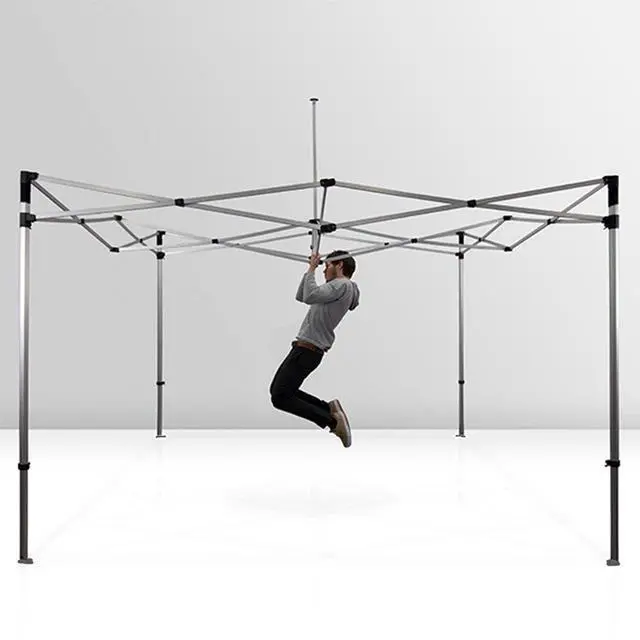 Alt view image 4 of 6 - 5x5 Canopy Tent Frame 27lb Aluminum Frame with Height Adjustable Hexagonal Legs Max Clearance Height of 7ft Perfect for Pop Up Canopy, Beach Canopy, Camping Canopy Frame Only