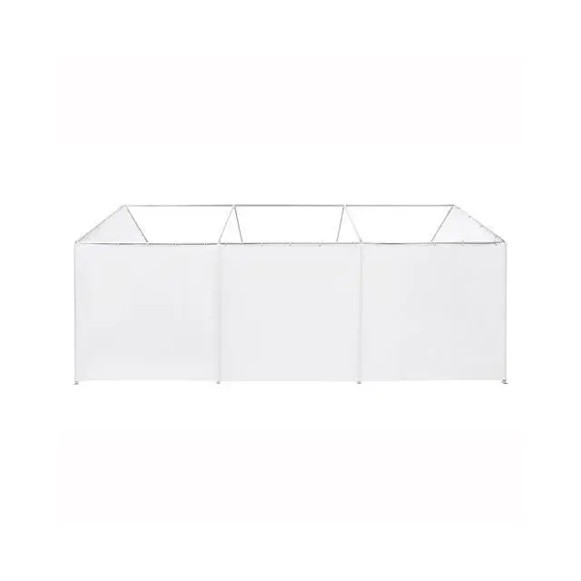 Alt view image 4 of 5 - 10ft x 20ft Canopy Enclosure Sidewall Kit w/Flaps, 2 Solid Sides, 2 Zippered Ends, 50 Ball Bungees, 180 GSM polyethylene, Fits 10ft 8in x 20ft Frames, Frame and Cover not Included, White