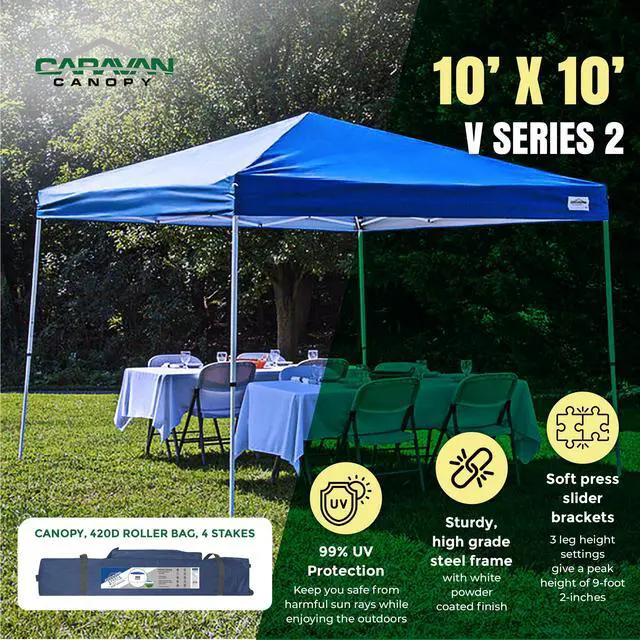 Alt view image 2 of 6 - Sports 21007800020, 10'x10' Base 8'x8' top, Blue