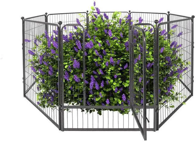 Main image of Decorative Garden Fence, 40 Inch x 21 FT Heavy Duty Iron Fencing Landscape Patio Flower Bed Animal Barrier Border Edging Section, Panel Decor, Folding Wire Fence for Yard for Dog Outdoor