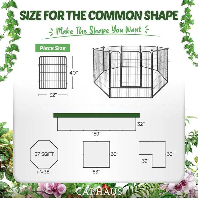 Alt view image 5 of 6 - Decorative Garden Fence, 40 Inch x 21 FT Heavy Duty Iron Fencing Landscape Patio Flower Bed Animal Barrier Border Edging Section, Panel Decor, Folding Wire Fence for Yard for Dog Outdoor