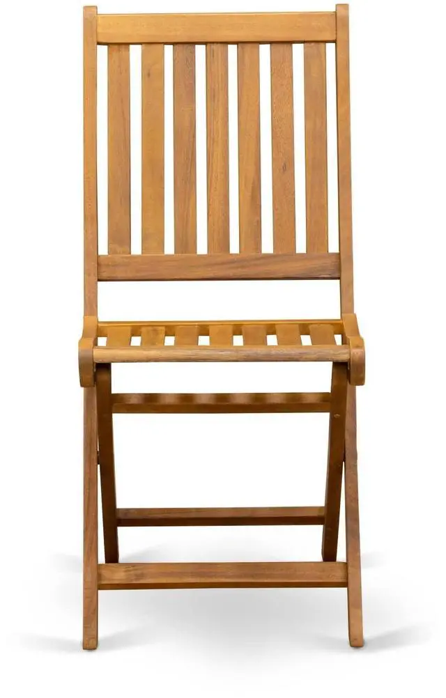 Main image of BDKCWNA Dickinson Foldable Patio Dining Chairs - Acacia Wood, Set of 2, Natural Oil