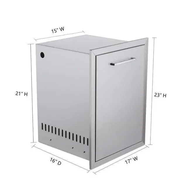 Alt view image 3 of 6 - Outdoor Kitchen Single Drawer Stainless Steel BBQ Single Drawer for Outdoor Kitchen Stroage