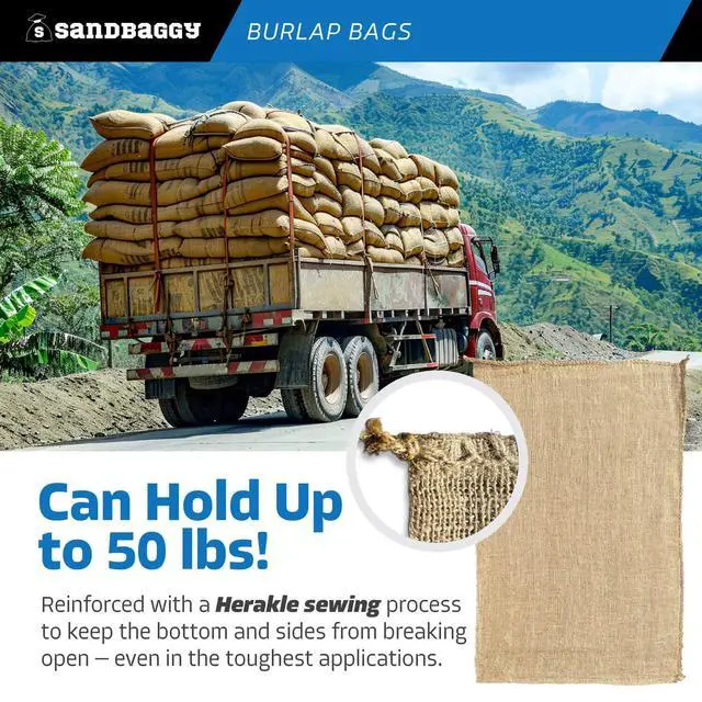 Alt view image 5 of 6 - Large Burlap Bags 18" x 30" - Burlap Bags for Planting/Gardening, Plant Covers by (Pack of 50)