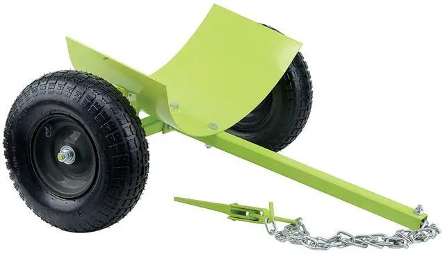 Main image of TMW-70 Heavy Duty Steel Log Skate Towing Attachment with Dual Chains, 1 Load Binder, and 12 Inch Pneumatic Tires for Off Road Terrain