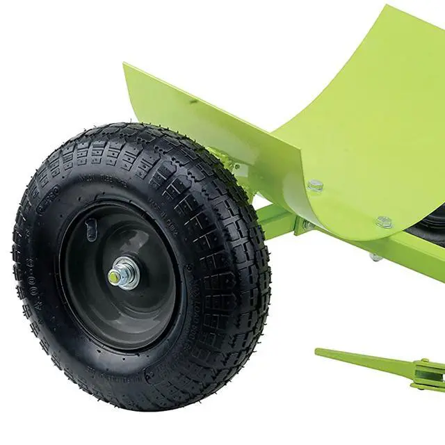 Alt view image 2 of 3 - TMW-70 Heavy Duty Steel Log Skate Towing Attachment with Dual Chains, 1 Load Binder, and 12 Inch Pneumatic Tires for Off Road Terrain