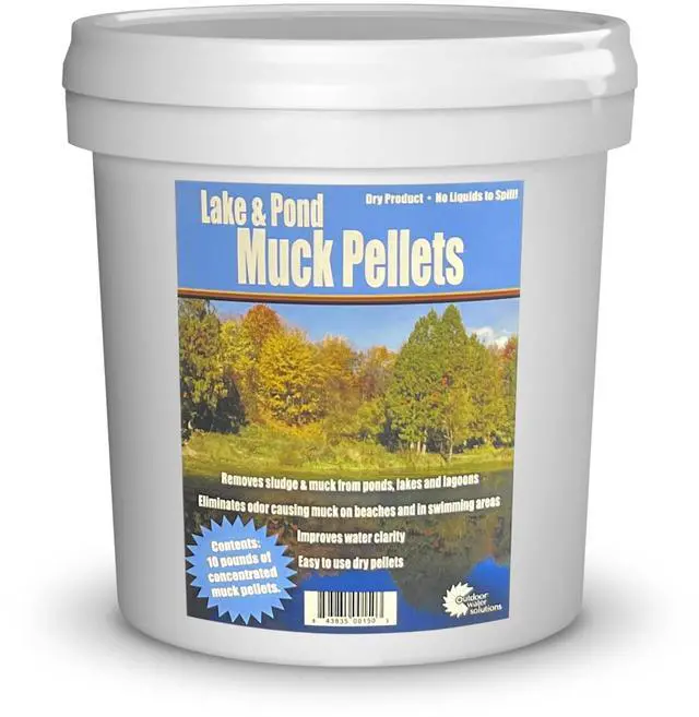 Main image of Lake and Pond Muck Pellets 10lb. | Easy to Apply Quick Activating Tablets | Natural Lake Sludge Remover