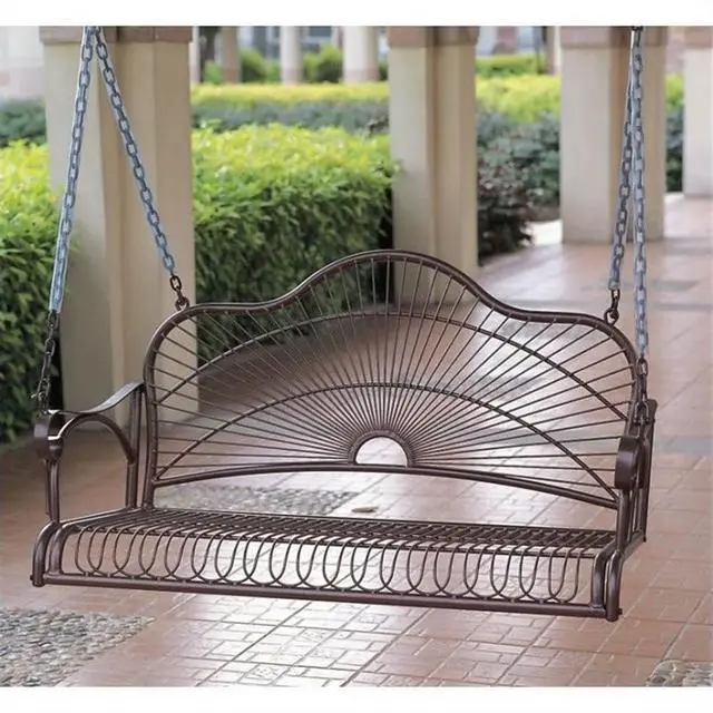 Alt view image 2 of 5 - Iron Bronze Hanging Porch Swing