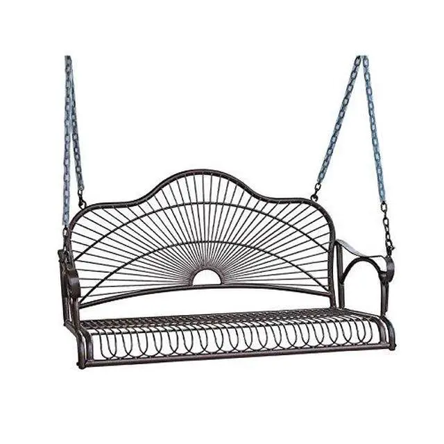 Alt view image 4 of 5 - Iron Bronze Hanging Porch Swing