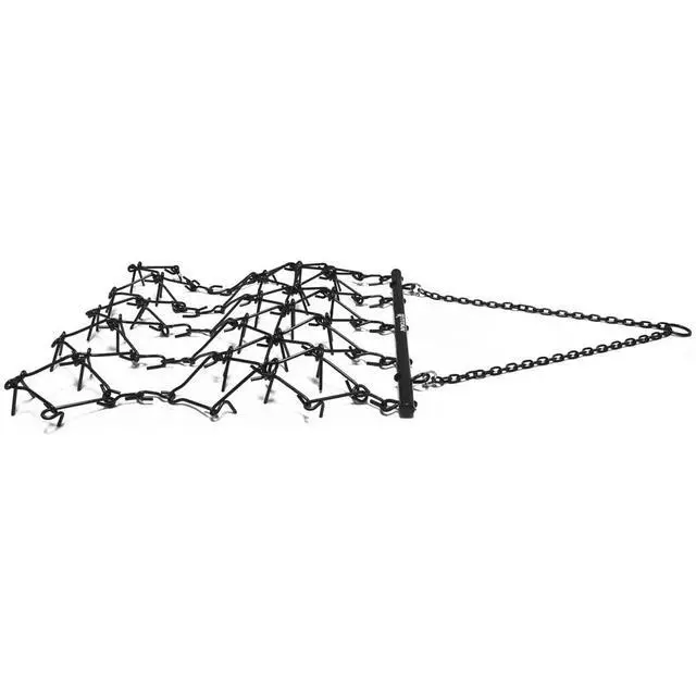 Alt view image 4 of 6 - Heavy Duty Drag Harrow 4 FT x 4 FT Leveling Grading Steel Mesh, 3/8in Tines, Tow Behind Agricultural-Style Drag