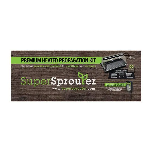 Alt view image 3 of 6 - Premium Heated Propagation Kit for Starting Seeds or Cuttings, Includes Heat Mat, Tray, Grow Light, and More