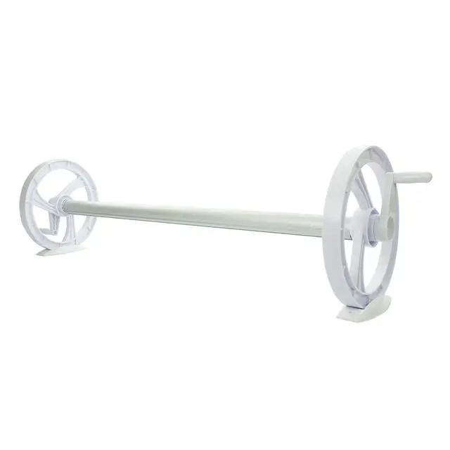 Alt view image 2 of 5 - 24' Wide Inground Solar Cover Reel System | Fits 800 to 1200 Series or Up to 12 Mil Solar Blankets | Perfect for Oval or Rectangular In-Ground Swimming Pools | White