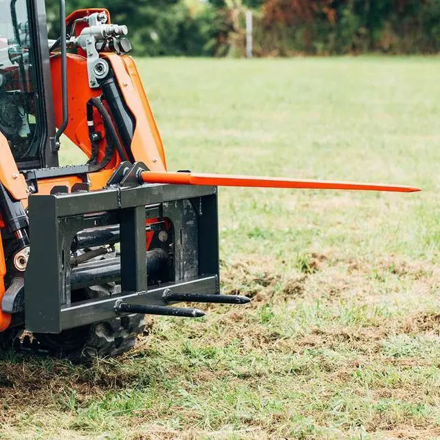 Alt view image 2 of 6 - Skid Steer Hay Frame Attachment, Optional Conus 2 and Stabilizer Spears, Rated 3,000 LB, Quick Tach Mounting, Hay Handling Tractor and Skid Steer Attachments