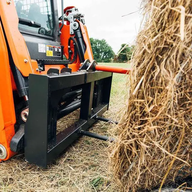 Alt view image 5 of 6 - Skid Steer Hay Frame Attachment, Optional Conus 2 and Stabilizer Spears, Rated 3,000 LB, Quick Tach Mounting, Hay Handling Tractor and Skid Steer Attachments