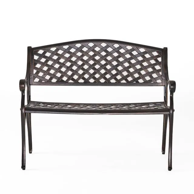 Alt view image 4 of 6 - Eastwood Antique Copper Cast Aluminum Bench