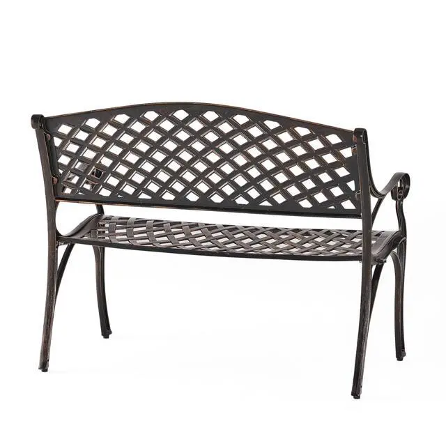 Alt view image 5 of 6 - Eastwood Antique Copper Cast Aluminum Bench
