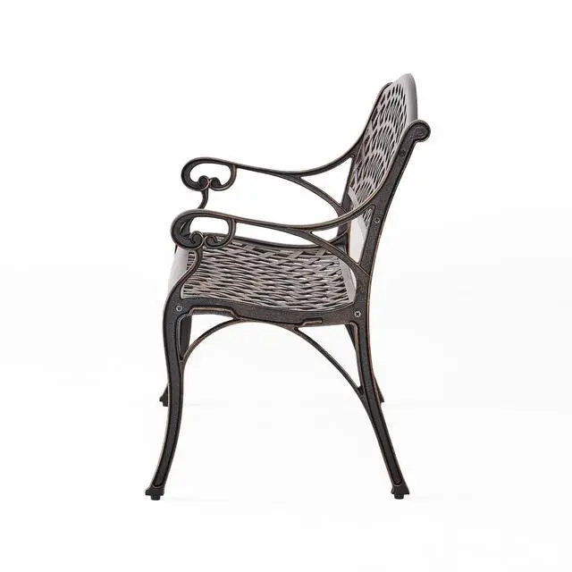 Alt view image 6 of 6 - Eastwood Antique Copper Cast Aluminum Bench