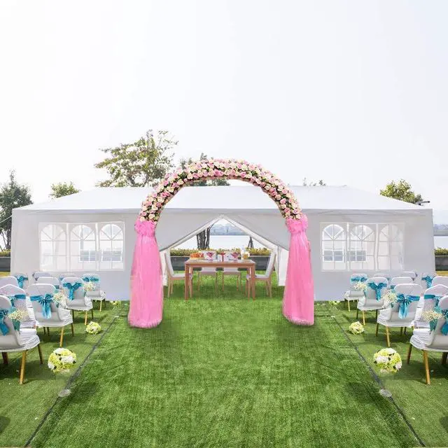 Alt view image 2 of 6 - 10'x30' Outdoor Canopy Party Wedding Tent,Sunshade Shelter,Outdoor Gazebo Pavilion with 8 Removable Sidewalls Upgraded Thicken Steel Tube (10' x 30' / 8 Removable Sidewalls-1)