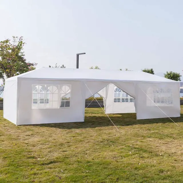 Alt view image 4 of 6 - 10'x30' Outdoor Canopy Party Wedding Tent,Sunshade Shelter,Outdoor Gazebo Pavilion with 8 Removable Sidewalls Upgraded Thicken Steel Tube (10' x 30' / 8 Removable Sidewalls-1)