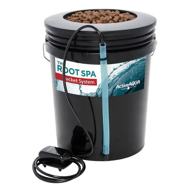 Alt view image 2 of 6 - RS5GAL4SYS Root Spa 5 Gallon Hydroponic 4 Bucket Deep Water Culture Grow Kit System with Multi-Purpose Air Hose and Air Pump, Black