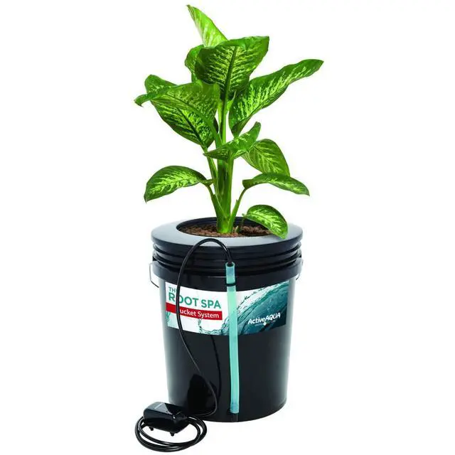 Alt view image 5 of 6 - RS5GAL4SYS Root Spa 5 Gallon Hydroponic 4 Bucket Deep Water Culture Grow Kit System with Multi-Purpose Air Hose and Air Pump, Black