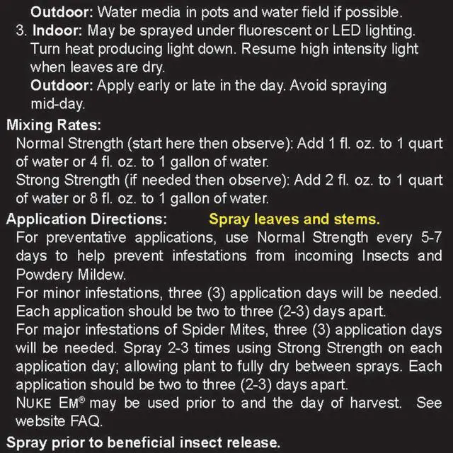 Alt view image 4 of 5 - Nuke em Insecticide & Fungicide, 1 Gallon