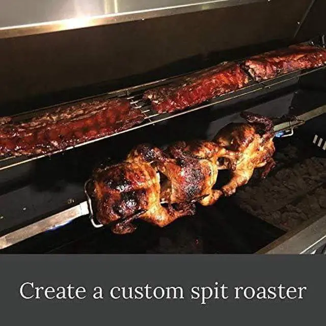 Alt view image 4 of 6 - 3RPM Stainless Steel Spit Rotisserie Motor- Up to 75lbs - High Grade Stainless Steel Electric Motor BBQ Grill Roaster