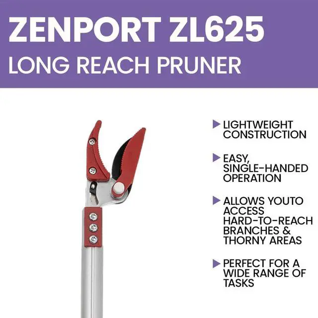 Alt view image 6 of 6 - ZL625 Telescopic Long Reach Pruner with Pruning Saw, Extends 70 to 119 Inches