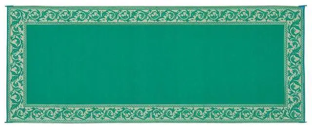 Alt view image 3 of 5 - Ming's Mark RC4 Reversible Classical Patio Mat - 8' x 20', Green/Beige