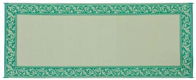 Alt view image 4 of 5 - Ming's Mark RC4 Reversible Classical Patio Mat - 8' x 20', Green/Beige