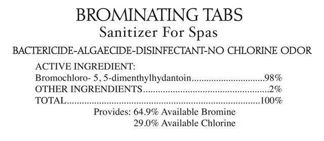 Alt view image 5 of 5 - 3.5-Pounds Premium Brominating Tabs Sanitizer for Spas, Bromine Tablets for Spa Hot Tub, Made in USA
