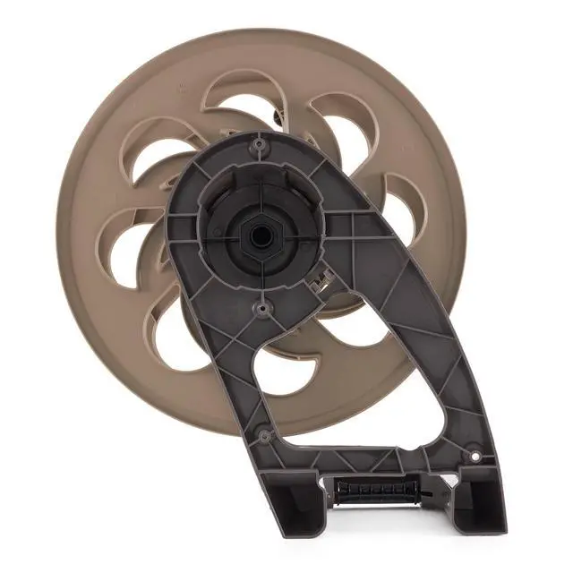 Alt view image 4 of 6 - 2 Pack CPLSTA125B 125' Wall-Mounted Side Tracker Garden Hose Reel for 5/8" Hose with Guide for Patio or Garden, Dark Taupe