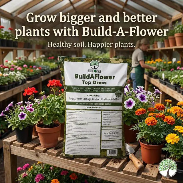 Alt view image 6 of 6 - BuildASoil Build-A-Flower - Organic Top Soil Amendment Top Dress Kit for Flowering Plants | Compost, Phosphorus & Potassium | 1 Cubic Foot Bag of Soil