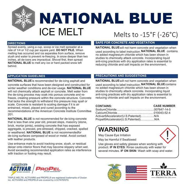 Alt view image 2 of 6 - Ice Melt and Snow Salt 20lb Bucket - Fast Acting Ice Melter - Pet, Plant and Concrete Friendly, Environmentally Safe - Free of Magnesium Chloride - Melts to -15°F