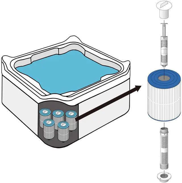Alt view image 3 of 6 - Spa Mineral Silver Ion Ag+ Cartridge Filter Sticks for Hot Tubs | Drop the silver ion mineral cartridge stick into the gray standpipe with grey cap; Incompatible with Dosing, Smart/IQ systems