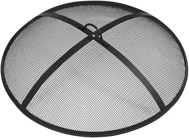 Main image of Sunnydaze Heavy-Duty Steel Mesh Fire Pit Screen - Fire Pit Spark Screen with Handle - 22-Inch Diameter