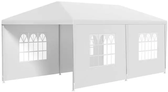 Main image of Party Tent 10'x20' Outdoor Canopy Party Wedding Tent Garden Gazebo Pavilion Cater Events -4 Removable Sidewalls,White