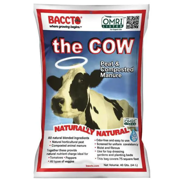 Alt view image 2 of 6 - Michigan Peat 1640 Wholly Cow Horticultural Compost and Manure for Soil Amendment, Lawn Care, & Garden Beds, 40 Quart Bag (2 Pack)