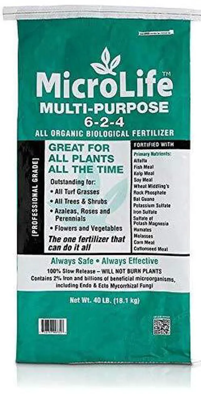 Main image of MicroLife Multi-Purpose (6-2-4) Professional Grade Granular Organic Fertilizer for All Plants All the Time, 40 LBS