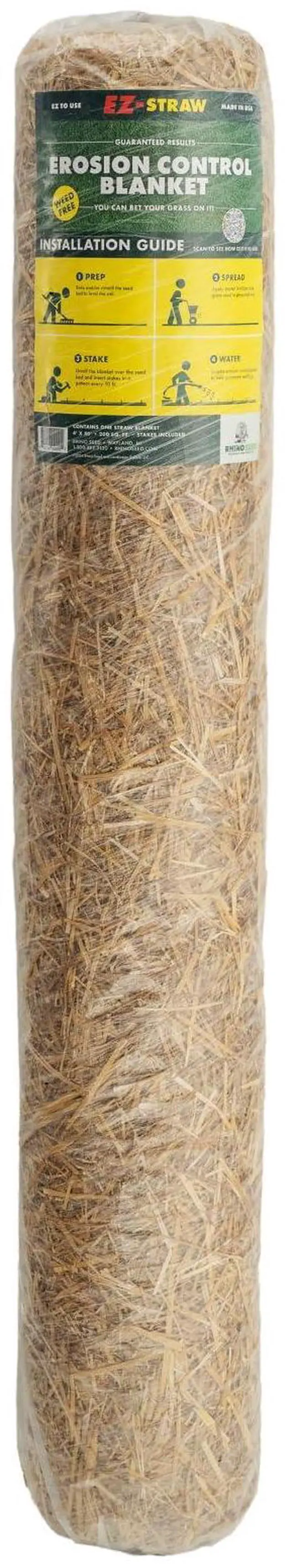 Main image of Grass Seed Germination and Erosion Control Blanket, 4 ft x 50 ft, Covers 200 sq ft Protects and Assists in Grass Seed Growth