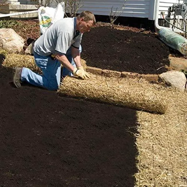 Alt view image 5 of 6 - Grass Seed Germination and Erosion Control Blanket, 4 ft x 50 ft, Covers 200 sq ft Protects and Assists in Grass Seed Growth
